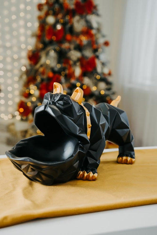 Black dog figurine