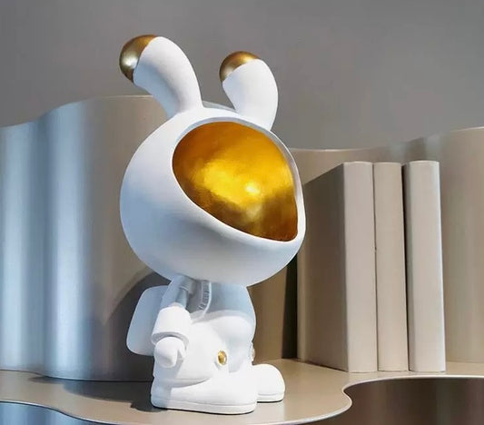 Figurine rabbit astronaut gold