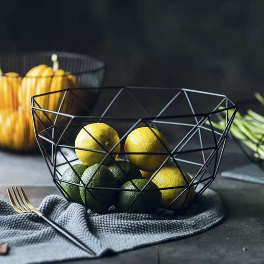 Metal fruit plate, fruit basket 26 cm black