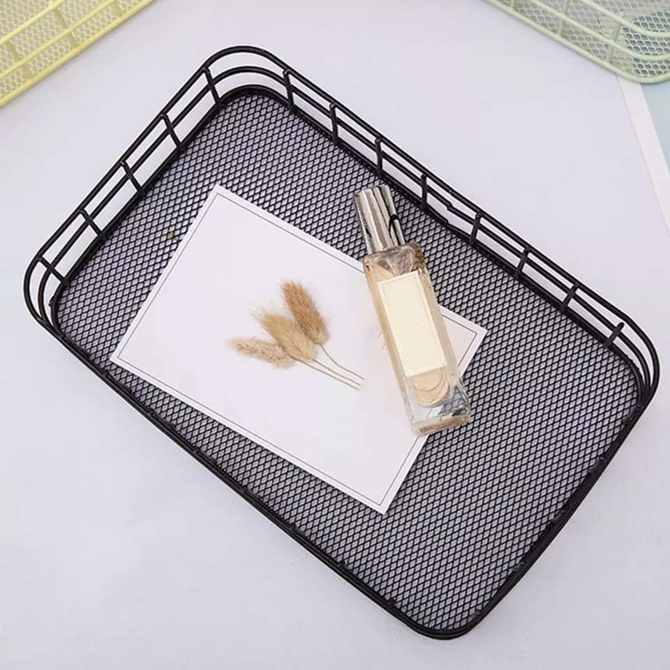 Metal storage basket black 24.8 cm