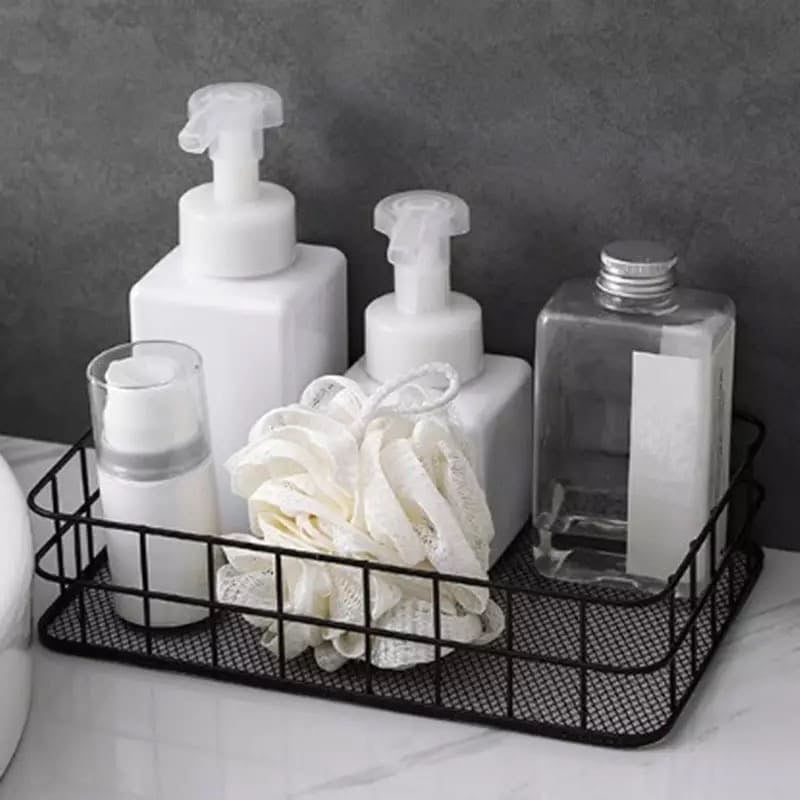 Metal storage basket black 24.8 cm