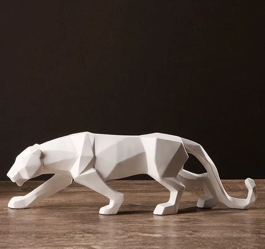 White panther figurine 48 cm