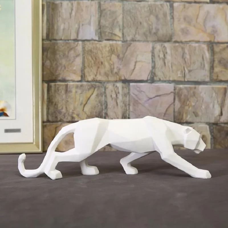 White panther figurine 48 cm