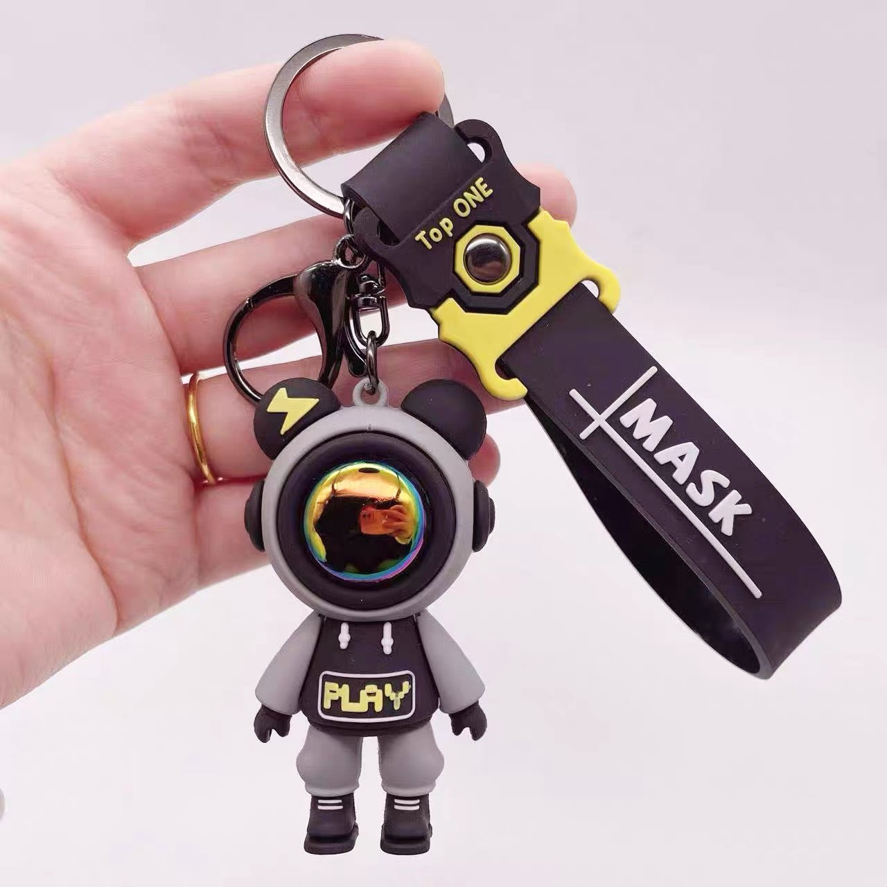 Keychain astronaut black play