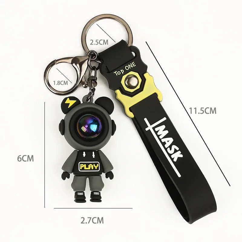 Keychain astronaut black play