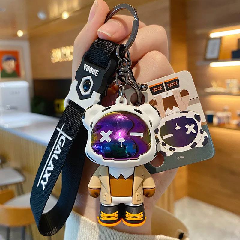Keychain cool bear in a jacket