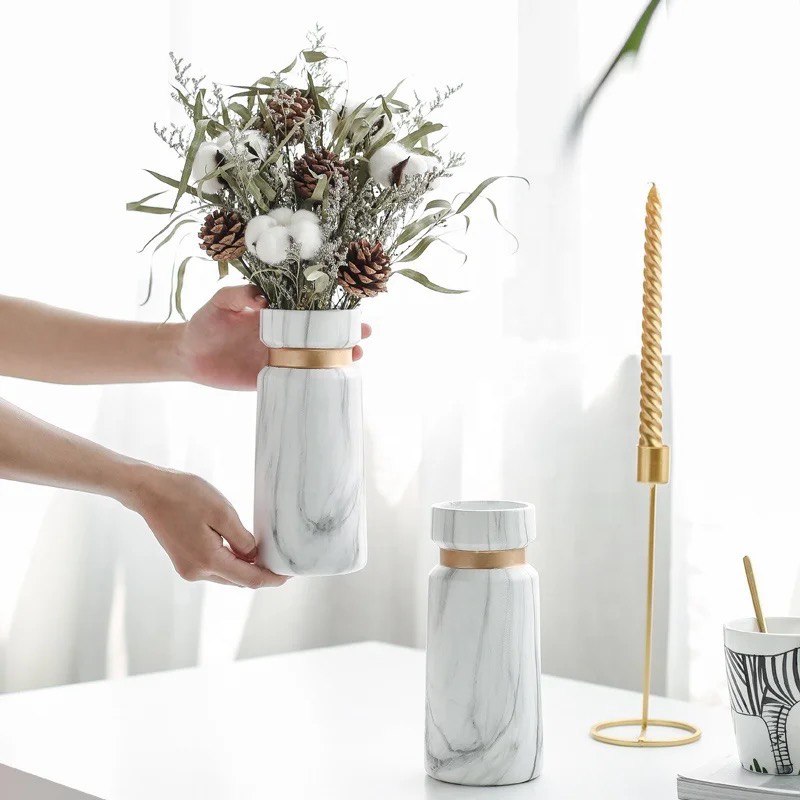 White marble vase