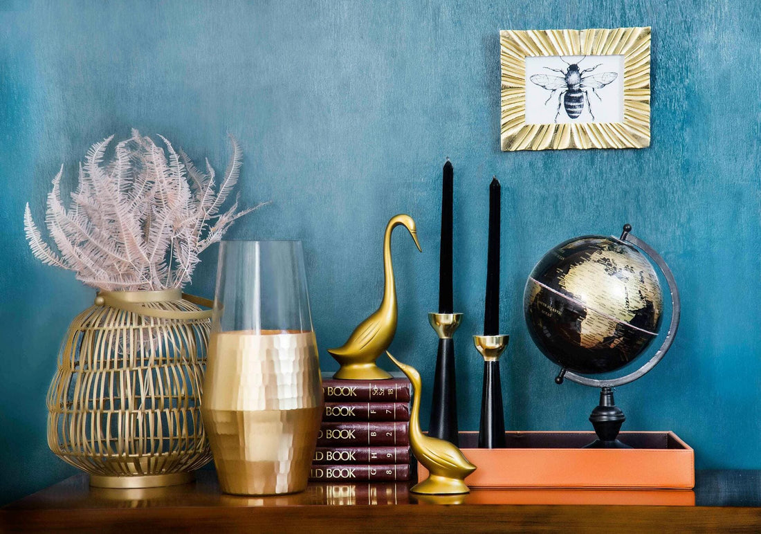 Modern sculptures and pop art decor used for luxury home staging in Canada