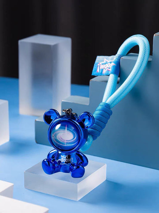 Keychain space bear blue