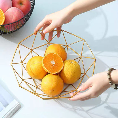Metal fruit plate 27 cm gold s