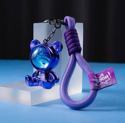 Keychain space bear purple