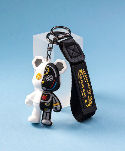 Keychain bear black and white