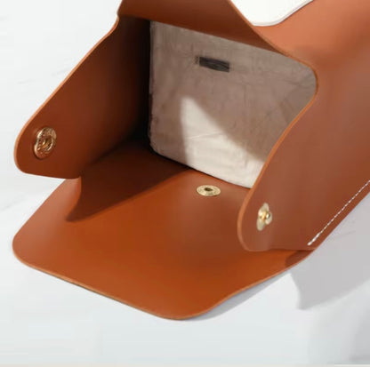 Faux Leather Tissue Box Cover – Modern Facial Tissue Holder for Home & Office