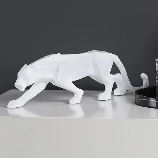 White panther figurine 48 cm