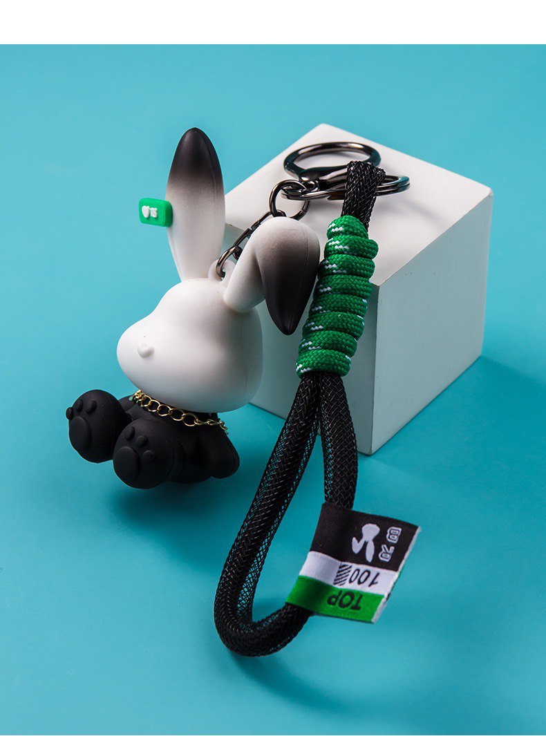 Keychain rabbit black