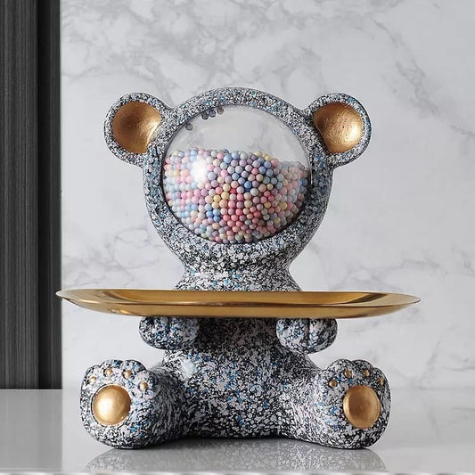 Figurine, stand bear with tray