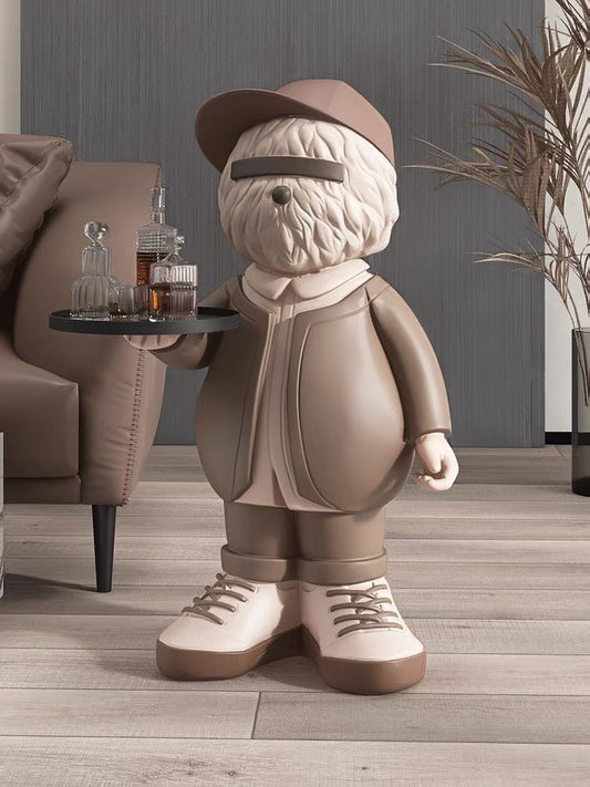 Coffee table dog brown 75 cm