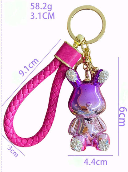Keychain rabbit red shine