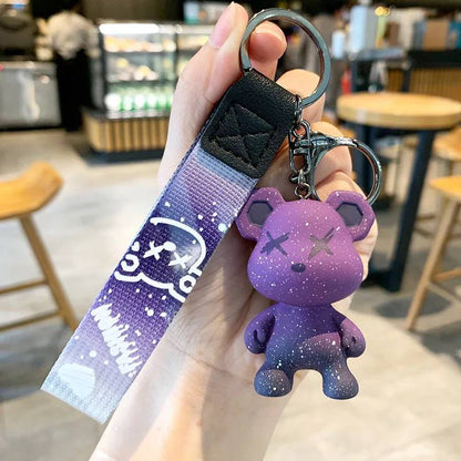 Keychain bear purple