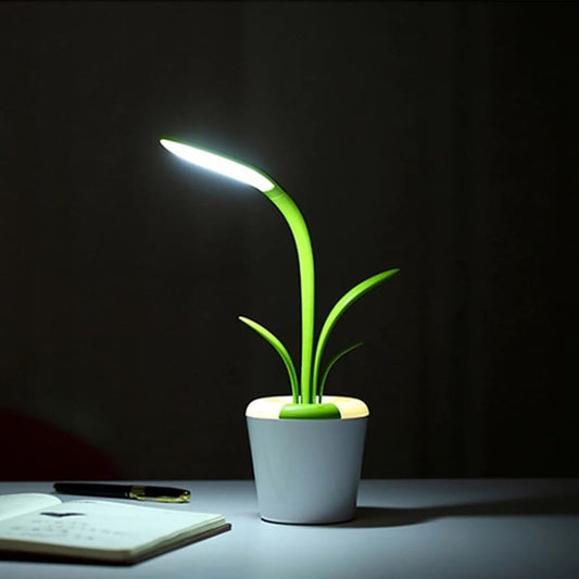 Table lamp flower in a pot