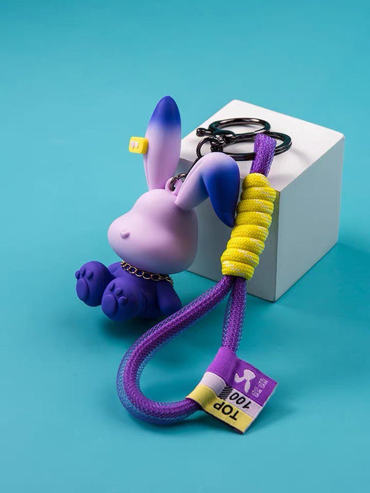 Keychain rabbit purple