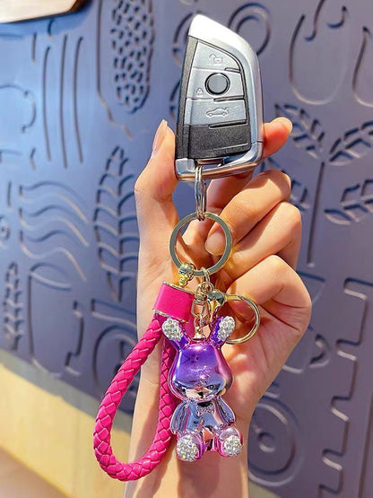 Keychain rabbit red shine