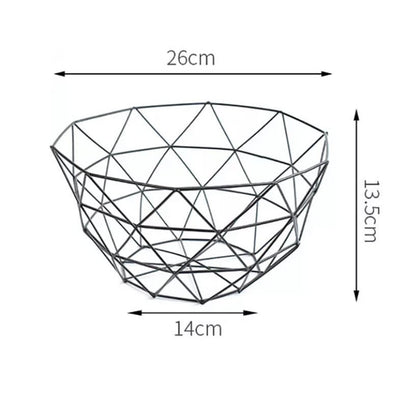 Metal fruit plate, fruit basket 26 cm black