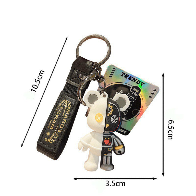 Keychain bear black and white