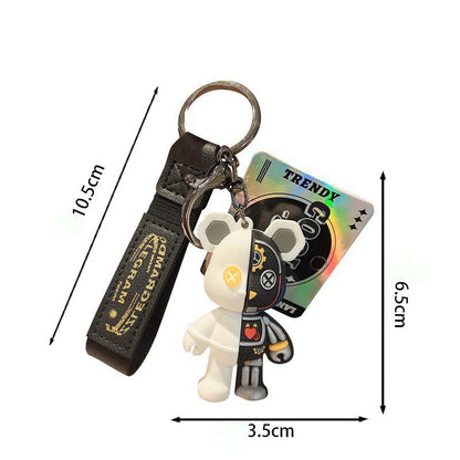 Keychain bear black and white