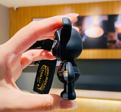 Bracelet pour clé Bearbrick noir, bracelet pour sac à main