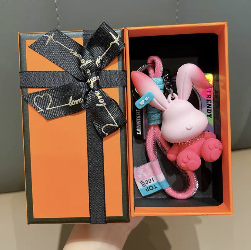 Keychain rabbit red