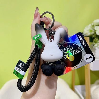 Keychain rabbit black