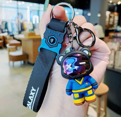 Keychain cool bear blue and yellow