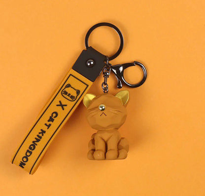 Keychain cat orange
