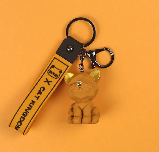 Keychain cat orange