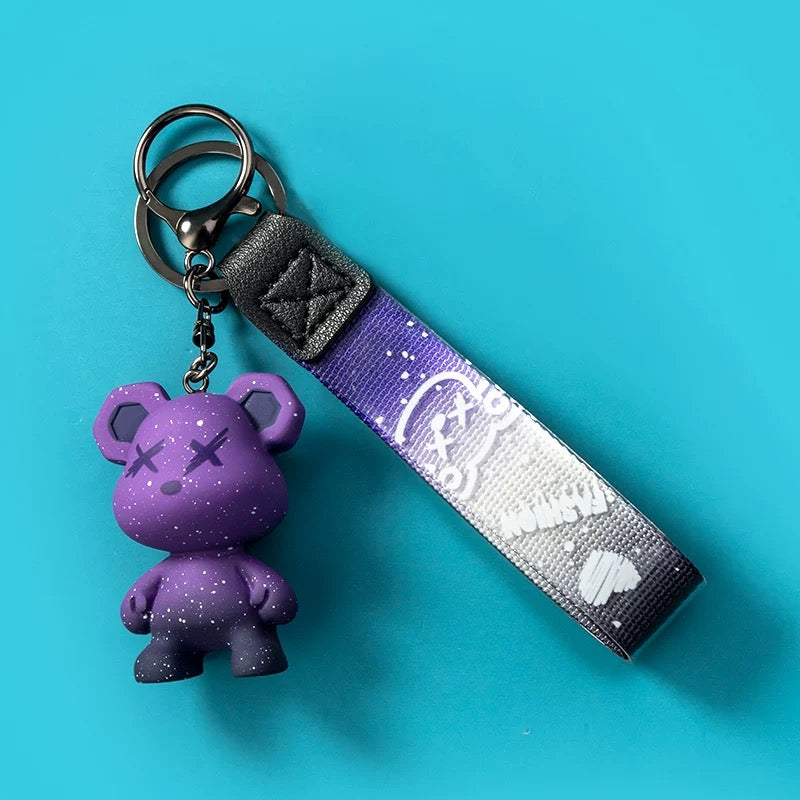 Keychain bear purple