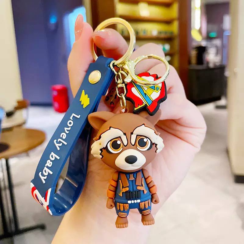 Keychain raccoon Rocket