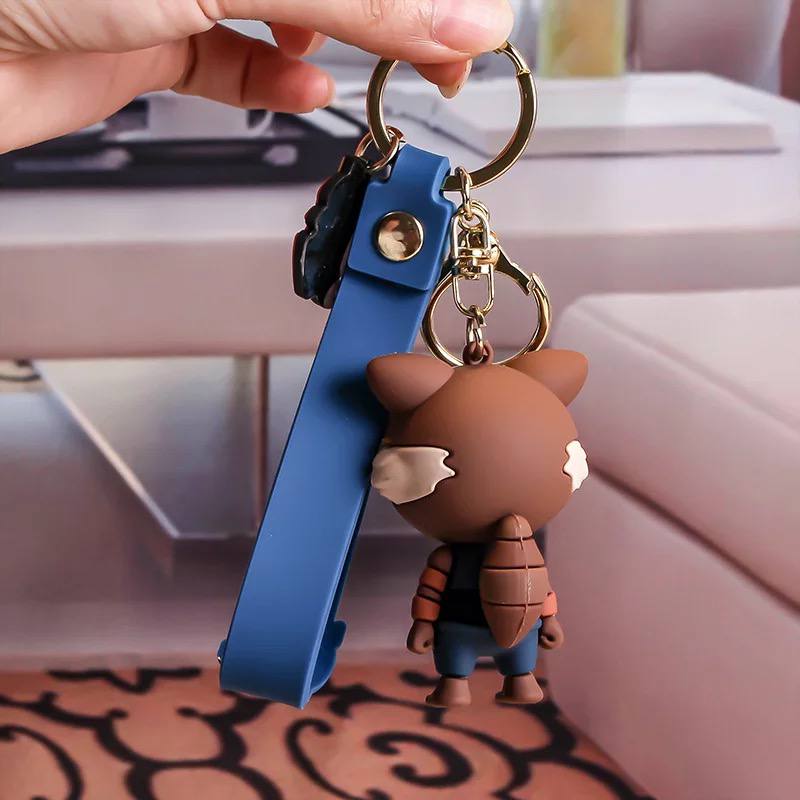 Keychain raccoon Rocket