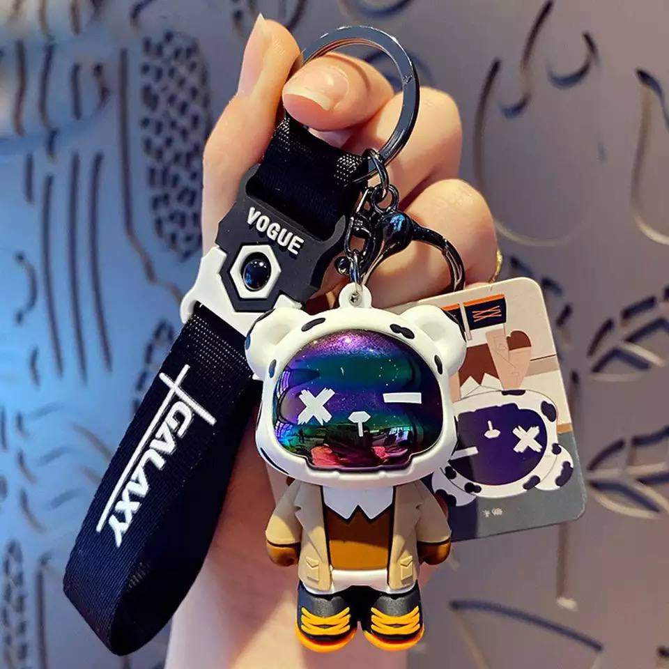Keychain cool bear in a jacket