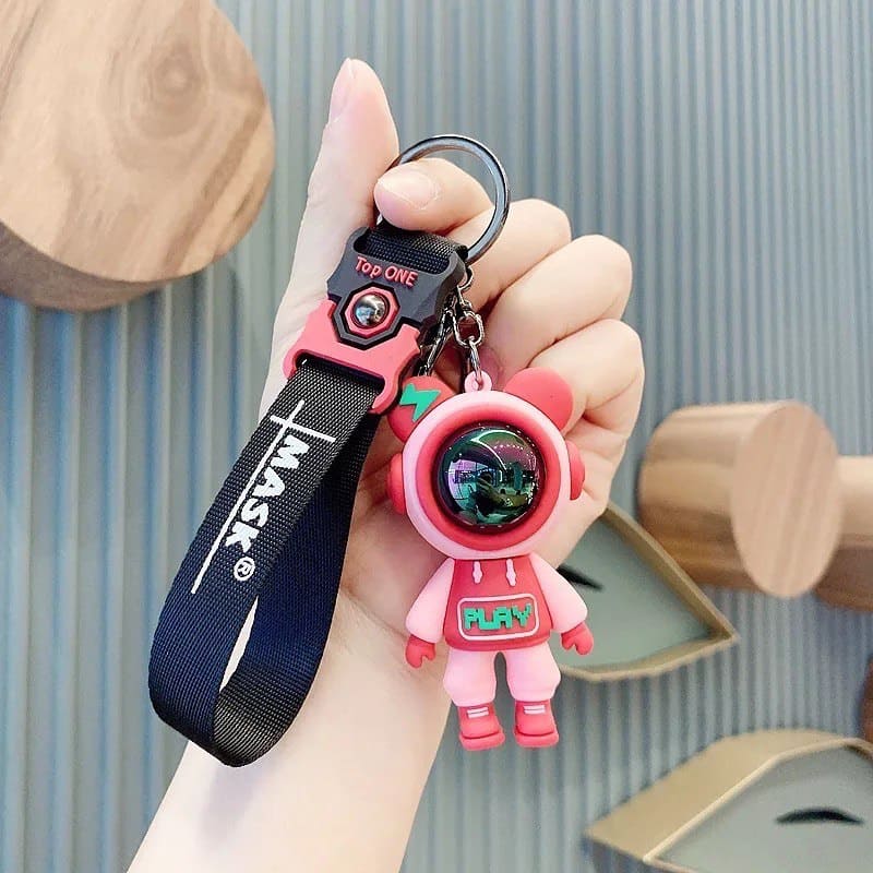 Keychain astronaut pink