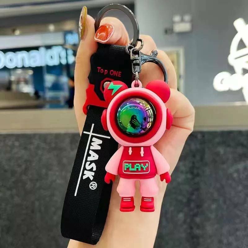 Keychain astronaut pink