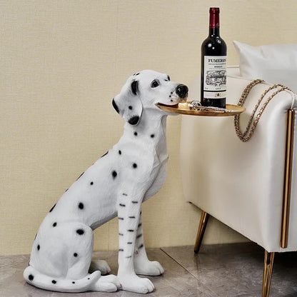 Dalmatian coffee table, coffee table in the form of a dog figurine