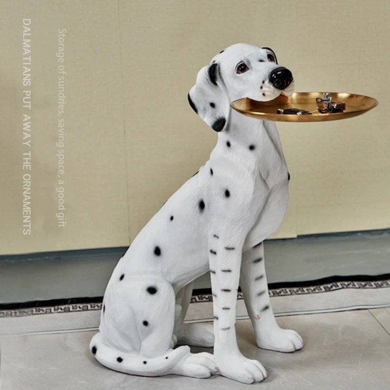 Dalmatian coffee table, coffee table in the form of a dog figurine