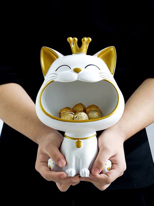 White cat figurine