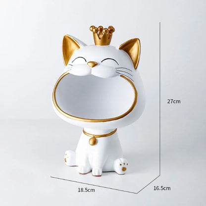 White cat figurine