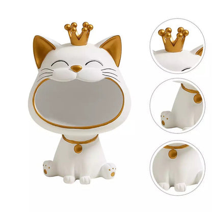 White cat figurine
