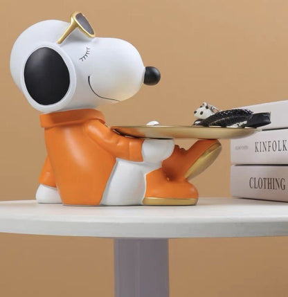 Статуетка, підставка «Снупі» помаранчевий. Figurine organisateur "Snoopy" pour l'inter'єру