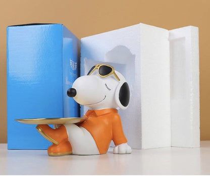 Статуетка, підставка «Снупі» помаранчевий. Figurine organisateur "Snoopy" pour l'inter'єру