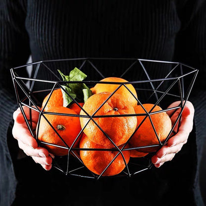 Metal fruit plate, fruit basket 26 cm black