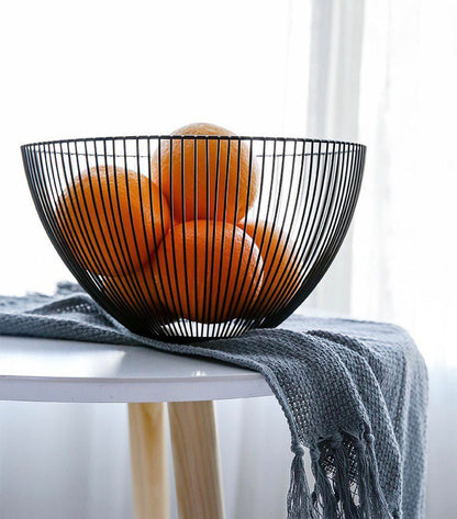 Metal fruit plate 25 cm, black
